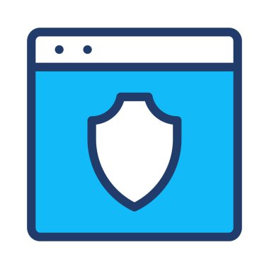 kalkan ikon vektör illüstrasyonu 