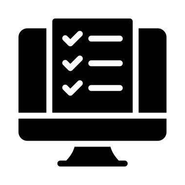 kontrol listesi simgesi vektör illüstrasyonu 