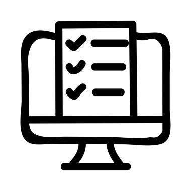 kontrol listesi simgesi vektör illüstrasyonu 