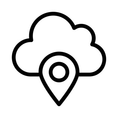 harita pin ikonu vektör illüstrasyonu 