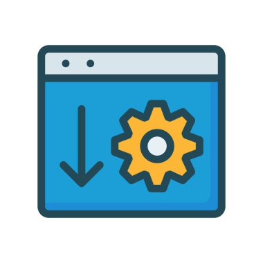 Renkli düz beyaz arka plan üzerinde izole web simgesi 