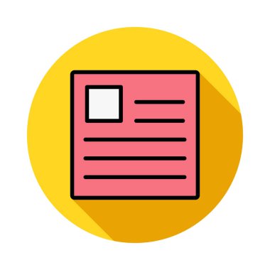 belge simgesi vektör illüstrasyonu 