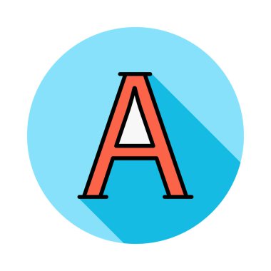 Bir mektup simge vektör çizim 