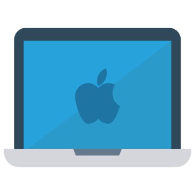 Dizüstü bilgisayar simgesi vektör çizimi 