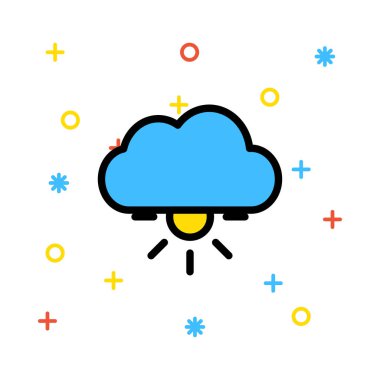 Renkli düz beyaz arka plan üzerinde izole web simgesi 