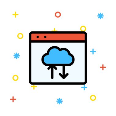 Renkli düz beyaz arka plan üzerinde izole web simgesi 