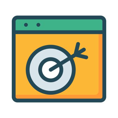 Renkli düz beyaz arka plan üzerinde izole web simgesi 