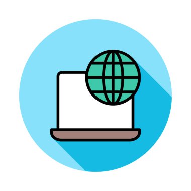 Renkli düz beyaz arka plan üzerinde izole web simgesi 