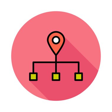 konum simgesi vektör illüstrasyonu 