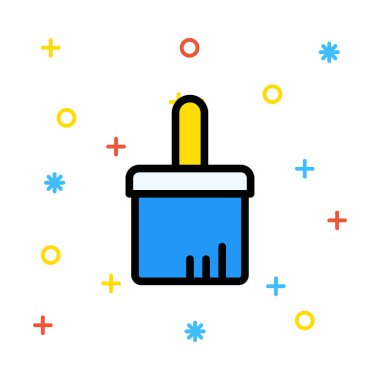 Fırça simgesi vektör illüstrasyonunu boya 