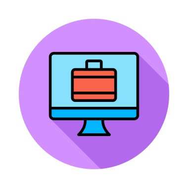 çanta simgesi vektör illüstrasyonu 