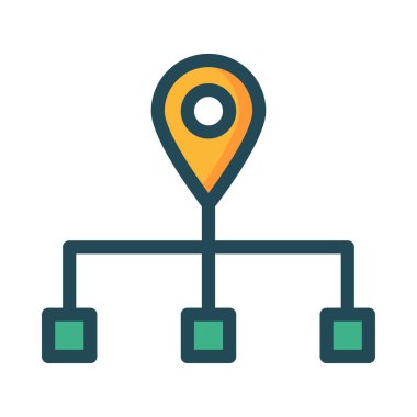 konum simgesi vektör illüstrasyonu 