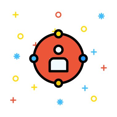 man simgesi vektör illüstrasyonu 