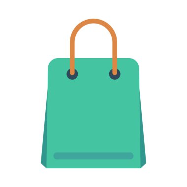 Alışveriş poşeti ikon vektör illüstrasyonu 