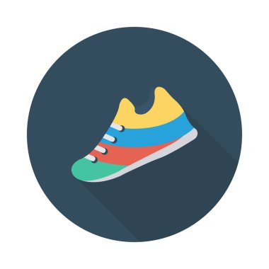 spor ayakkabı simge vektör çizim 