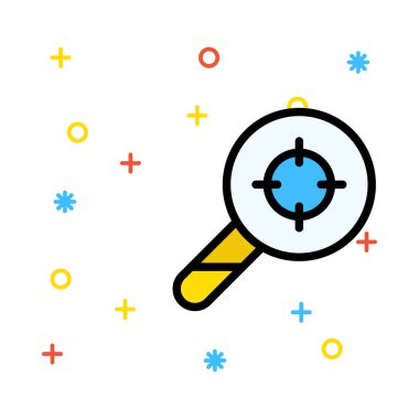 Büyütme cam vektör illüstrasyonu 