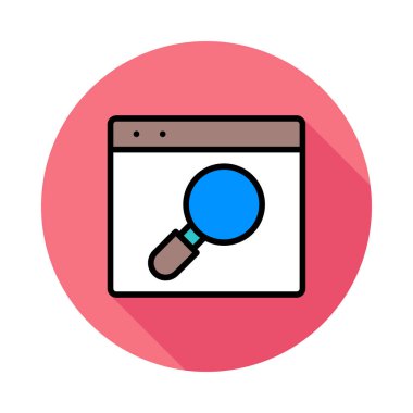 Renkli düz beyaz arka plan üzerinde izole web simgesi 