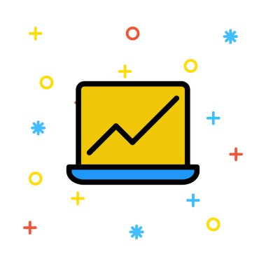 Renkli düz beyaz arka plan üzerinde izole web simgesi 