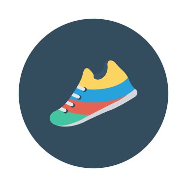 spor ayakkabı simge vektör çizim 