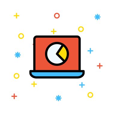 Renkli düz beyaz arka plan üzerinde izole web simgesi 