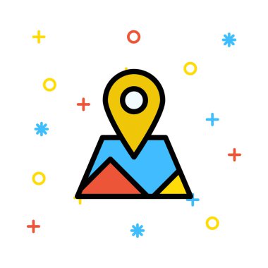 Renkli düz beyaz arka plan üzerinde izole web simgesi 