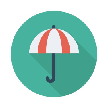 şemsiye simgesi vektör illüstrasyonu 