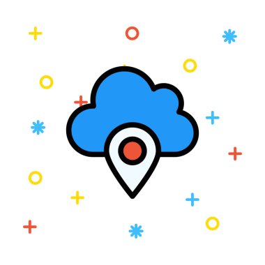 harita pin ikonu vektör illüstrasyonu 