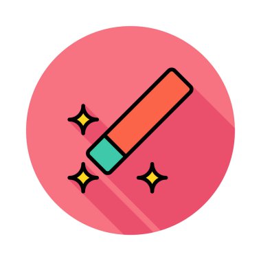 silgi simgesi vektör illüstrasyonu 