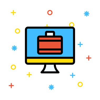 çanta simgesi vektör illüstrasyonu 