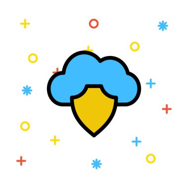 Beyaz arka plan üzerinde izole renkli düz simgesi 