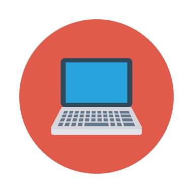 Dizüstü bilgisayar simgesi vektör çizimi 