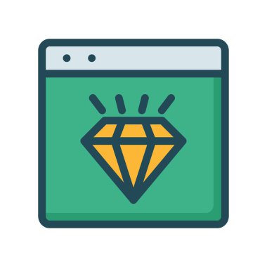 Beyaz arka plan üzerinde izole renkli düz simgesi 