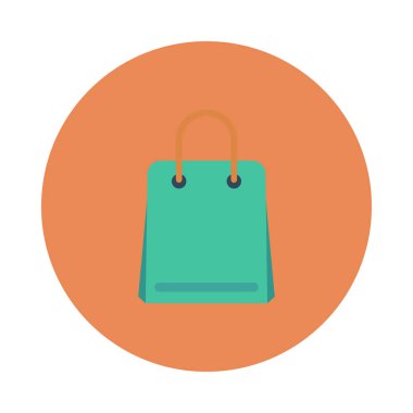 Alışveriş poşeti ikon vektör illüstrasyonu 