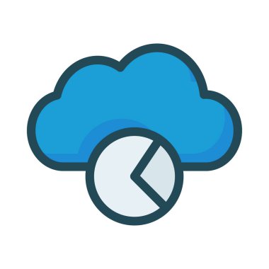 Bulut simgesi vektör illüstrasyonu 