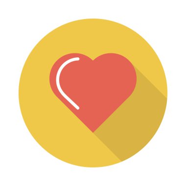 Kalp ikonu vektör illüstrasyonu 