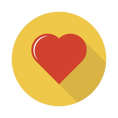 Kalp ikonu vektör illüstrasyonu 