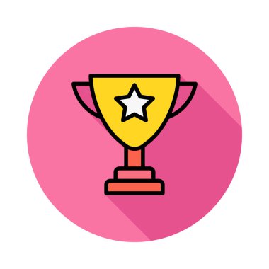 Beyaz arka plan üzerinde izole renkli düz simgesi 