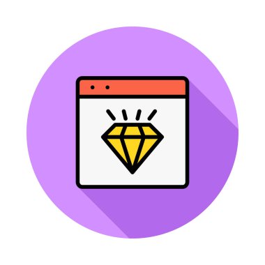 Beyaz arka plan üzerinde izole renkli düz simgesi 