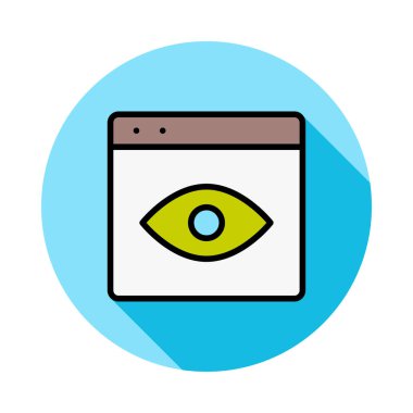 Göz simgesi vektör illüstrasyonu 