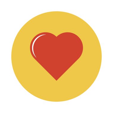 Kalp ikonu vektör illüstrasyonu 