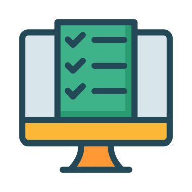 kontrol listesi simgesi vektör illüstrasyonu 