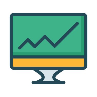 Beyaz arka plan üzerinde izole renkli düz simgesi 