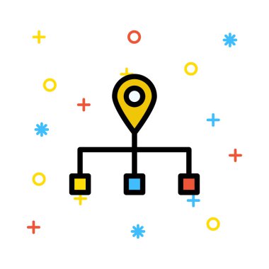 konum simgesi vektör illüstrasyonu 