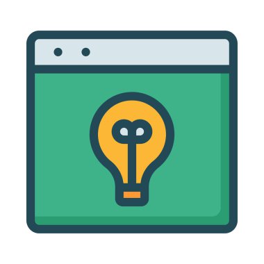 Beyaz arka plan üzerinde izole renkli düz simgesi 