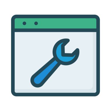 Beyaz arka plan üzerinde izole renkli düz simgesi 