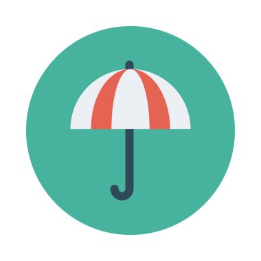 şemsiye simgesi vektör illüstrasyonu 