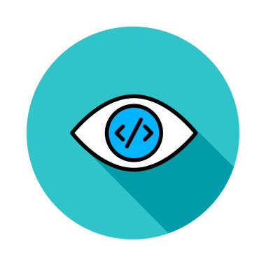 Beyaz arka plan üzerinde izole renkli düz simgesi 