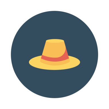 Şapka simgesi vektör illüstrasyonu 