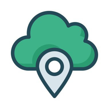 harita pin ikonu vektör illüstrasyonu 