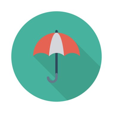 şemsiye simgesi vektör illüstrasyonu  
